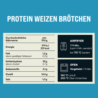 Protein Weizen Brötchen