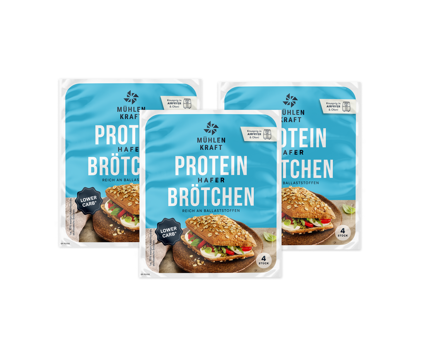 3er Pack Protein Dinkel Brötchen