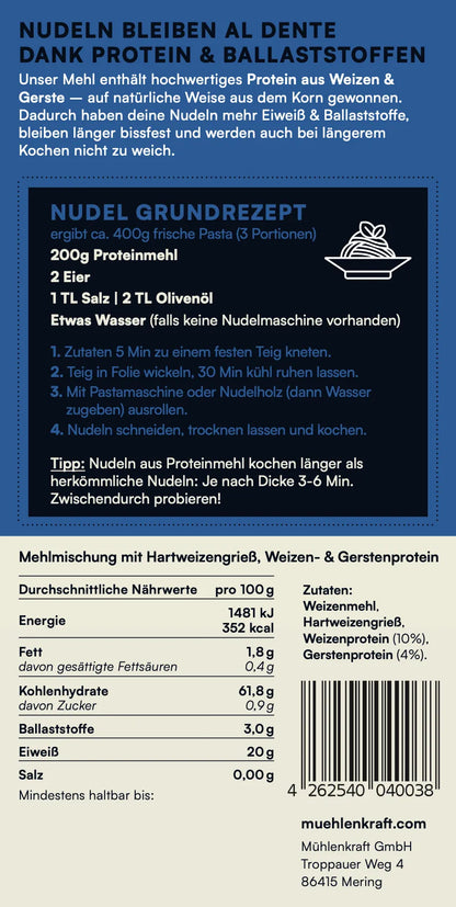 Proteinmehl für Pasta