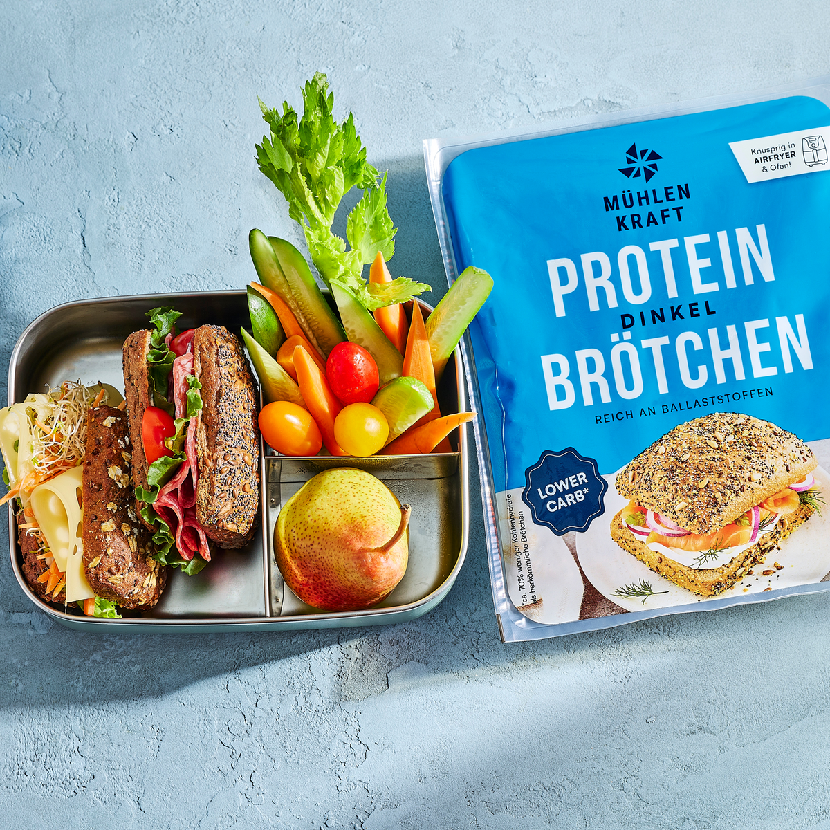 Protein Dinkel Brötchen